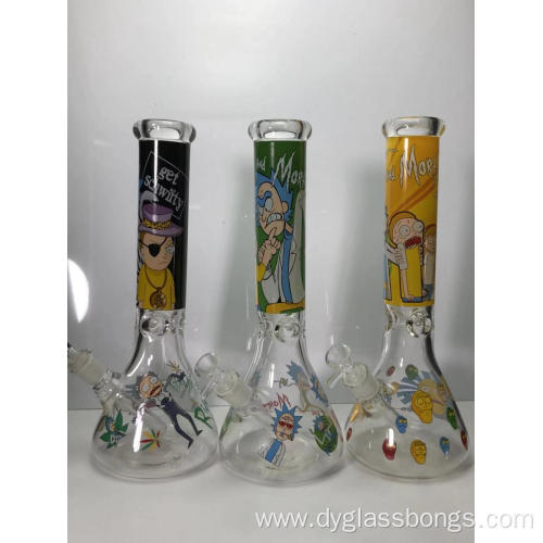 7MM thick Rick And Morty Glass Beaker Bong